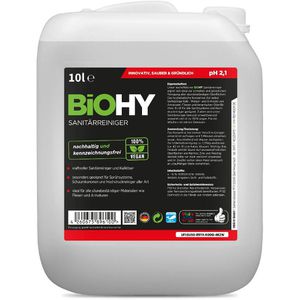 BiOHY Badreiniger 010-001, 100% vegan, Bio, Sanitärreiniger, Konzentrat, Kanister, 10 Liter