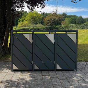 Produktbild für Mülltonnenbox Metzler MMB-7-3X, Metall