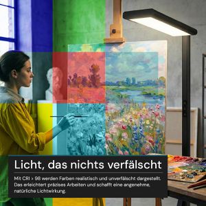 Produktbild für Stehlampe Luxula LX700138, LED, schwarz, 189 cm