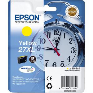 Produktbild für Tinte Epson 27XL C13T2714 Wecker, gelb