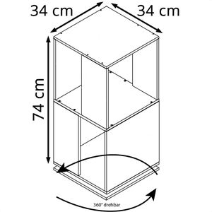 Produktbild für Bücherregal VCM Stifta L, 916966, sonoma eiche