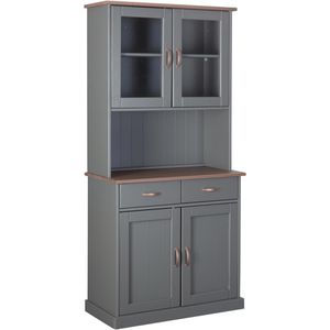 Produktbild für Küchenschrank Inter-Link Luzerna 5.1, grau, (BxH) 90 x 190 cm