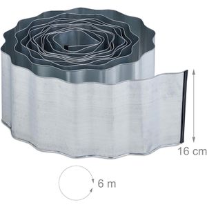 Produktbild für Rasenkante Relaxdays 10044653, silber, flexibel