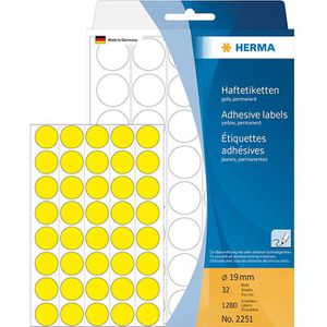 Markierungspunkte Herma 2251, gelb