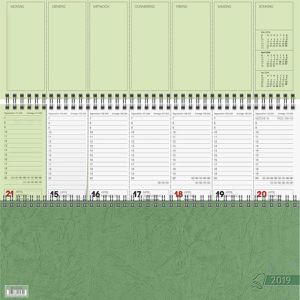Produktbild für Tischkalender Glocken 5072521506, grün, Wochenkalender quer