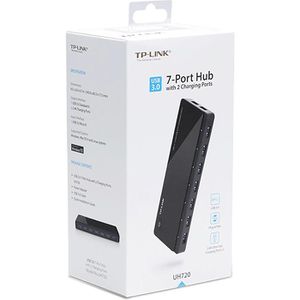 Produktbild für USB-Hub TP-Link UH720, schwarz, mit Netzteil
