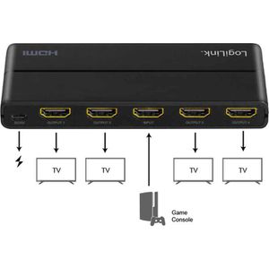 Produktbild für HDMI-Splitter LogiLink HD0037, 1 In 4 Out
