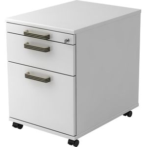 Produktbild für Rollcontainer Hammerbacher Solid AC20, aus Holz, weiß