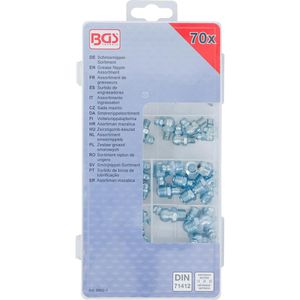 Produktbild für Schmiernippel BGS-technic 8065-1, gerade &amp; abgewinkelt, Set