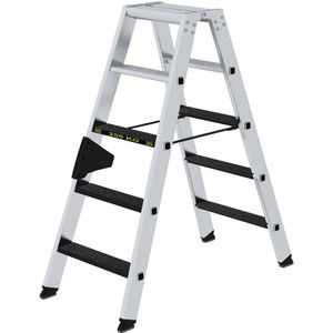 Stehleiter MUNK 43805, nivello-Leiterfüße, beidseitig begehbar