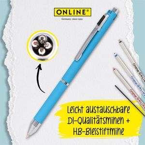 Produktbild für Multifunktionsstift Online Multipen 4-in-1, blau