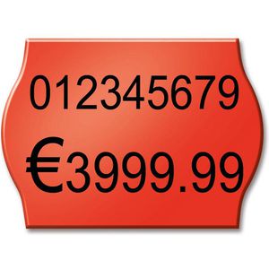Preisetiketten METO 9506168, rot, 26 x 16 mm