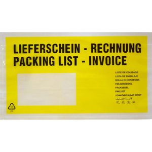Lieferscheintaschen dm-folien Premium, DIN lang