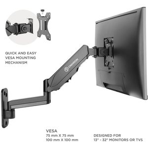 Produktbild für Monitorhalterung Onkron G150-B, VESA 75x75 &amp; 100x100 mm
