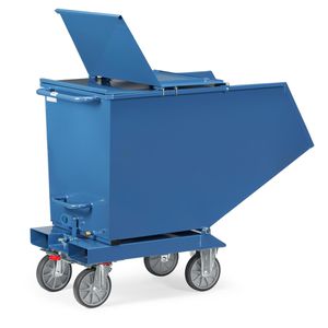 Produktbild für Kippbehälter-Deckel Fetra 47D4, blau, aus Stahl