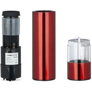 Produktbild für Gewürzmühle Relaxdays mit Licht, Höhe 22 cm