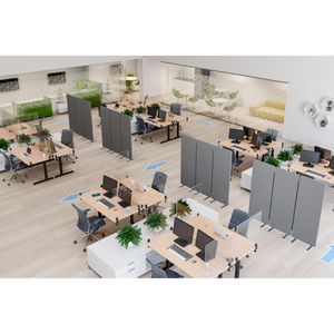 Produktbild für Stellwand Luxor Reclaim RCLM-RD3P-MG, 3-teilig