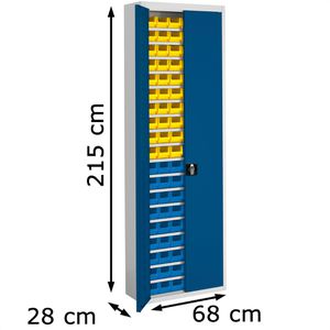 Produktbild für Magazinschrank Mauser MKST4/21A, grau / blau
