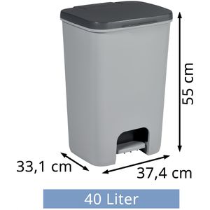 Produktbild für Mülleimer Curver Essentials, grau