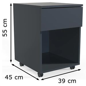 Produktbild für Rollcontainer VCM Dalosa 45 918332, aus Holz, anthrazit