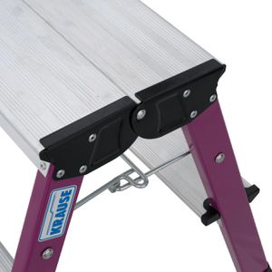 Produktbild für Klapptritt Krause Rolly, 130136, pink, aus Aluminium