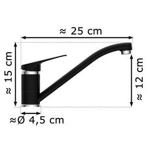 Produktbild für Küchenarmatur EISL SPEED, schwarz matt / chrom