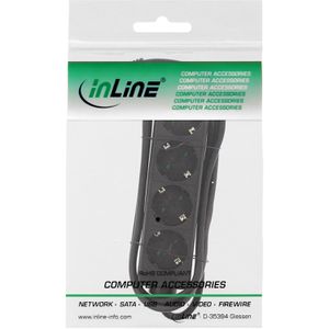 Produktbild für Steckdosenleiste InLine 16441E, mit 1,5m Kabel