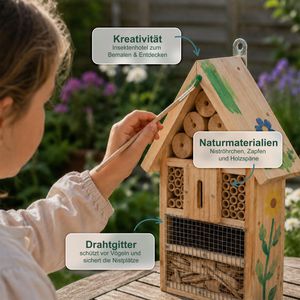 Produktbild für Insektenhotel Relaxdays 10052301, zum Aufhängen, aus Holz