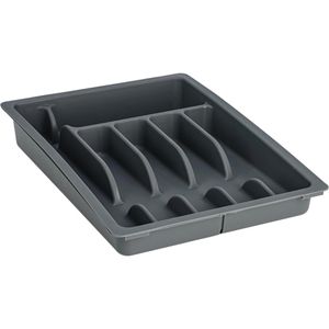 Produktbild für Besteckkasten Zeller 24887, grau, aus Kunststoff