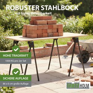 Produktbild für Arbeitsbock Trutzholm 1612, bis 1000 kg