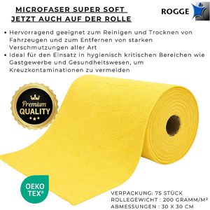 Produktbild für Allzwecktuch Rogge Mikrofaser-Rolle, 30 x 30 cm
