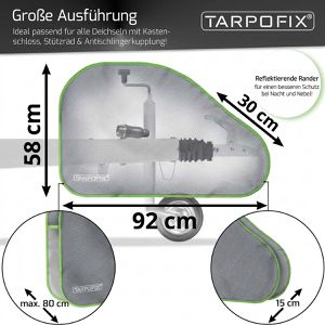 Produktbild für Deichselabdeckung Tarpofix DH2, mit Reflexstreifen