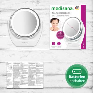 Produktbild für Kosmetikspiegel Medisana CM 835, mit Beleuchtung, weiß