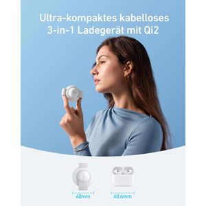 Produktbild für Ladestation Anker MagGo 3in1 faltbar, weiß