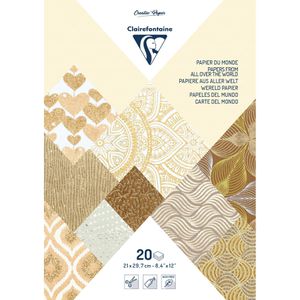 Produktbild für Motivpapier Clairefontaine 95096C, elfenbein/braun, A4