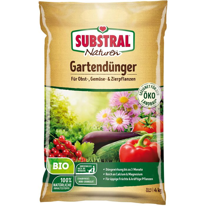 Substral Dnger Naturen Bio Gartendnger, Langzeitwirkung bis 90 Tage, 4 kg   Bttcher AG
