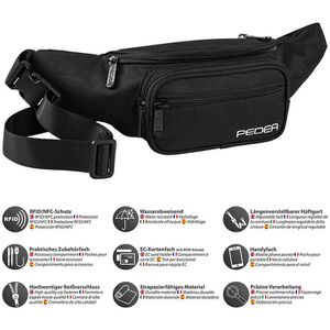 Produktbild für Bauchtasche Pedea Trend Gr. M, 60065001, Polyester, schwarz