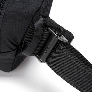 Produktbild für Bauchtasche Pacsafe Vibe 100, aus recyceltem PET, schwarz
