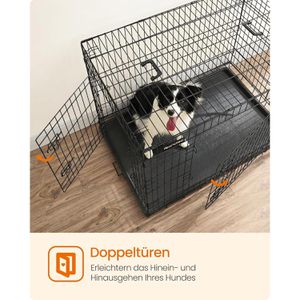Produktbild für Tiertransportbox Feandrea Gitterbox XL, Metall