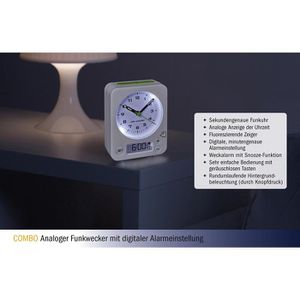 Produktbild für Wecker TFA 60.1511.02 Combo weiß, analog