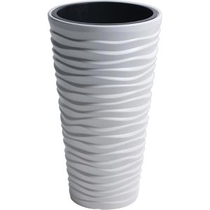 Übertopf Prosperplast Sand Slim, weiß, Ø 39 x 75 cm