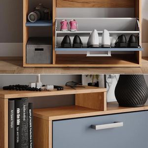 Produktbild für Schuhschrank Vicco Orlando, eiche / blau