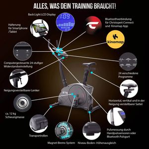 Produktbild für Ergometer Christopeit ET 6, 12 kg Schwungmasse, Upright-Bike