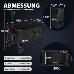 Produktbild für Bollerwagen Sekey XXL FW202, faltbar