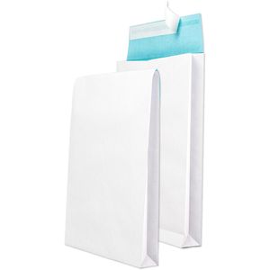 Faltentaschen Mailmedia B4, weiß