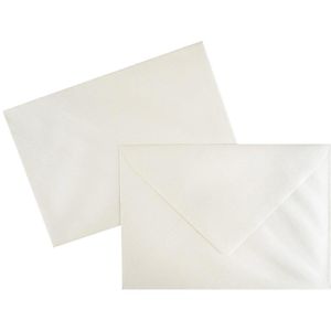 Briefumschläge Ideen-mit-Herz weiß-perlmutt, C6