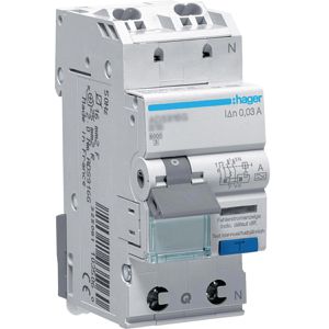 Hager FI-Schutzschalter ADS970D, 30mA, Typ A, 20A, 230V/400V AC, 6kA Abschaltvermögen, 2-polig