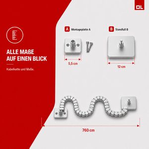 Produktbild für Kabelführung Oskar-Lehmann KUBA Slim Line, zum Anschrauben