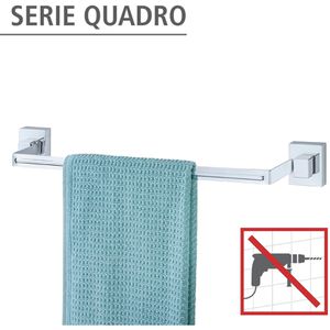 Produktbild für Handtuchhalter Wenko Quadro Vacuum-Loc, silber