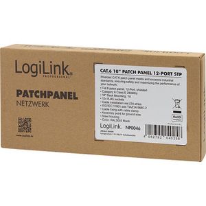 Produktbild für Patchpanel LogiLink NP0046, Cat 6